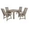 Highwood Usa Weatherly 5pc Square Outdoor Patio Furniture Dining Set AD-DNW44-WBR - alternate 1